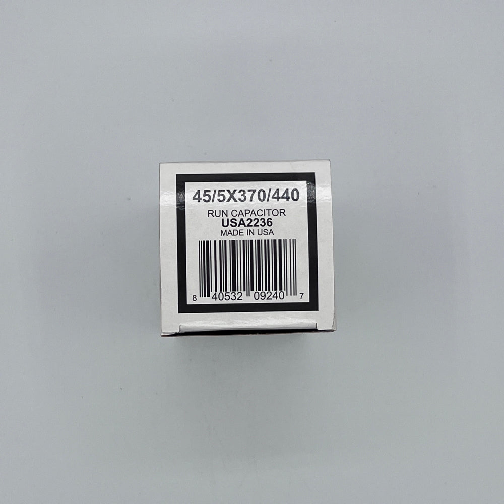 AmRad Round Run Capacitor 45/5 MFD 370/440 VAC USA2236