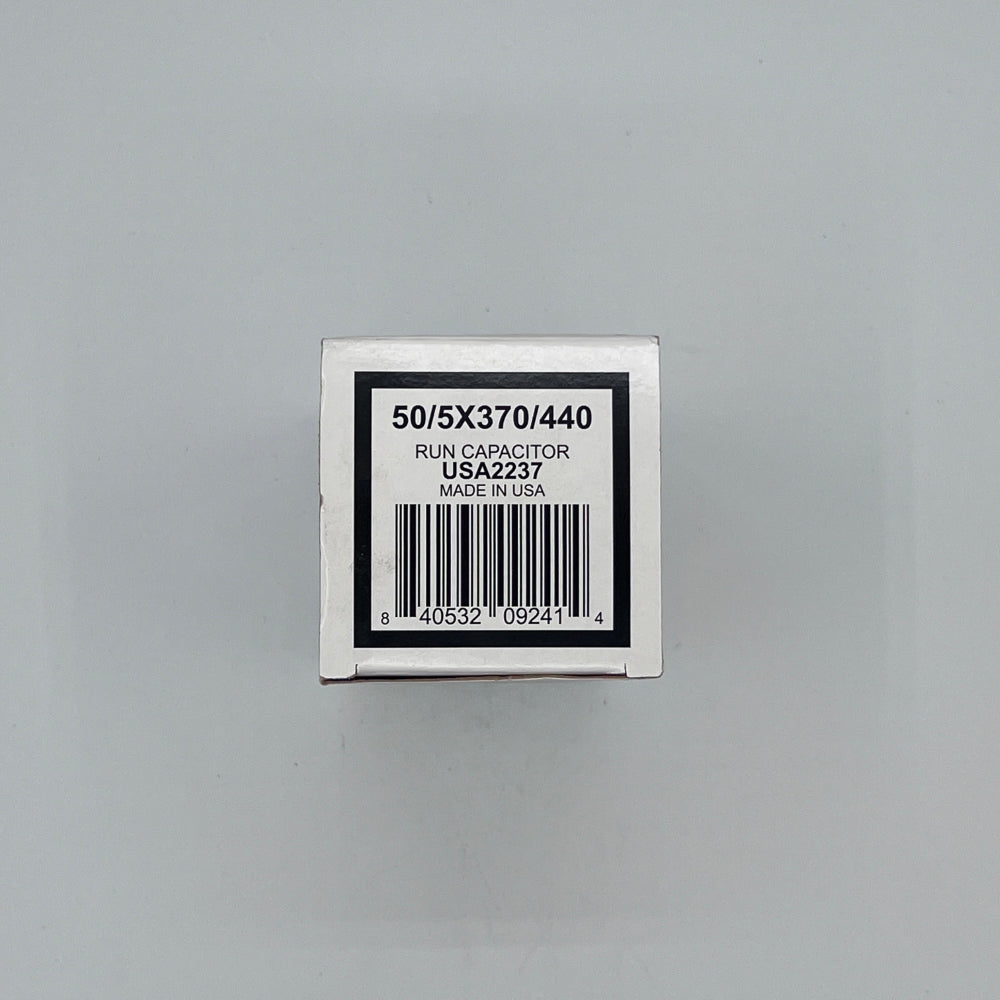 AmRad Round Run Capacitor 50/5 MFD 370 / 440 Volt USA2237