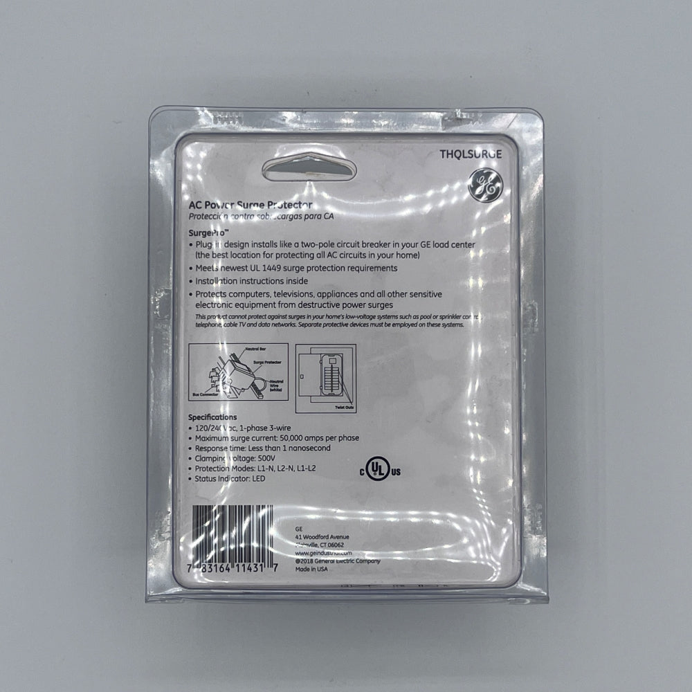 GE THQLSURGE AC Power Surge Arrester Protector 120/240V Double Pole