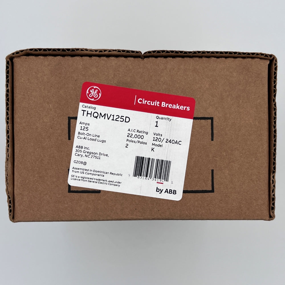GE THQMV125D Bolt-On Mount Main Circuit Breaker 2-Pole 125-Amp 120-Volt