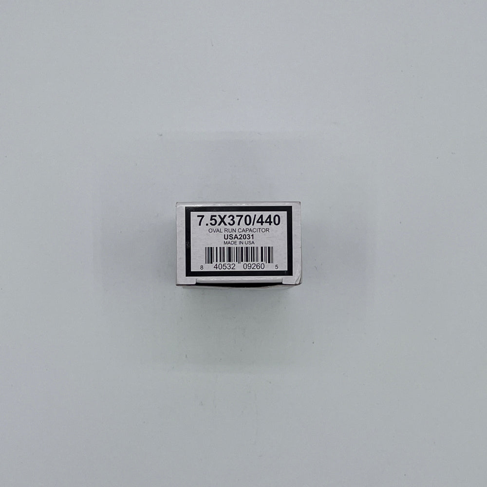 Hartland Controls 7.5 MFD 440 VAC Motor Run Capacitor – Oval Aluminum – 50/60 Hz